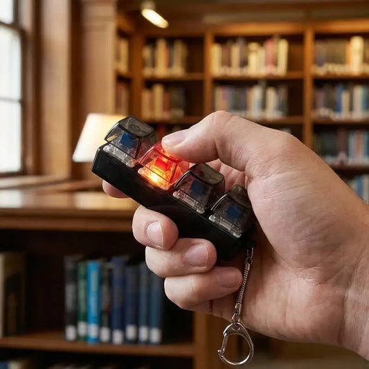 LED Işıklı Klavye Tuş Anahtarlık — Stres Giderici Fidget Oyuncak