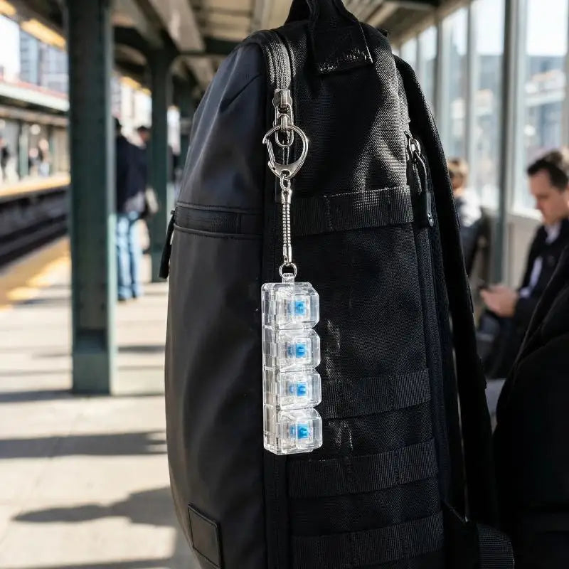 LED Işıklı Klavye Tuş Anahtarlık — Stres Giderici Fidget Oyuncak