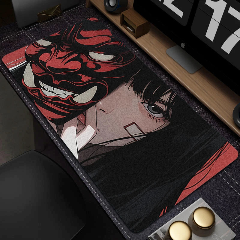 Oni Şeytan Maskesi Anime Geniş Mouse Pad