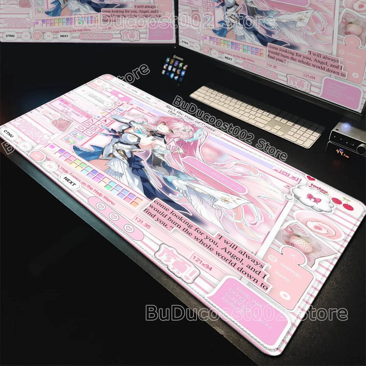 Wuthering Waves Anime Gaming Mouse Pad — Geniş Masa Matı