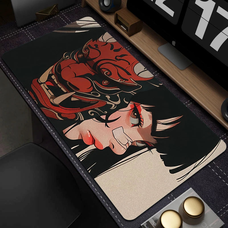 Oni Şeytan Maskesi Anime Geniş Mouse Pad