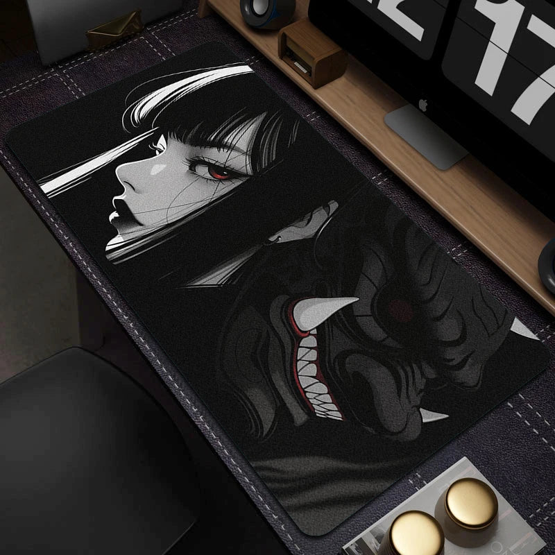 Oni Şeytan Maskesi Anime Geniş Mouse Pad