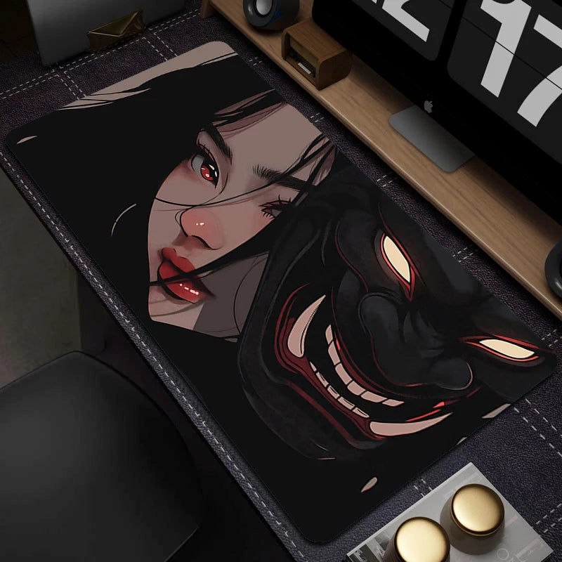 Oni Şeytan Maskesi Anime Geniş Mouse Pad