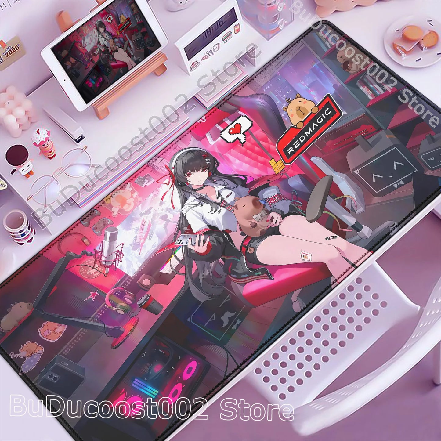 Wuthering Waves Anime Gaming Mouse Pad — Geniş Masa Matı