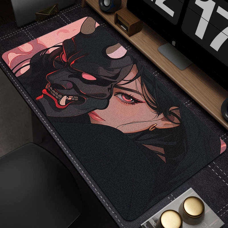 Oni Şeytan Maskesi Anime Geniş Mouse Pad