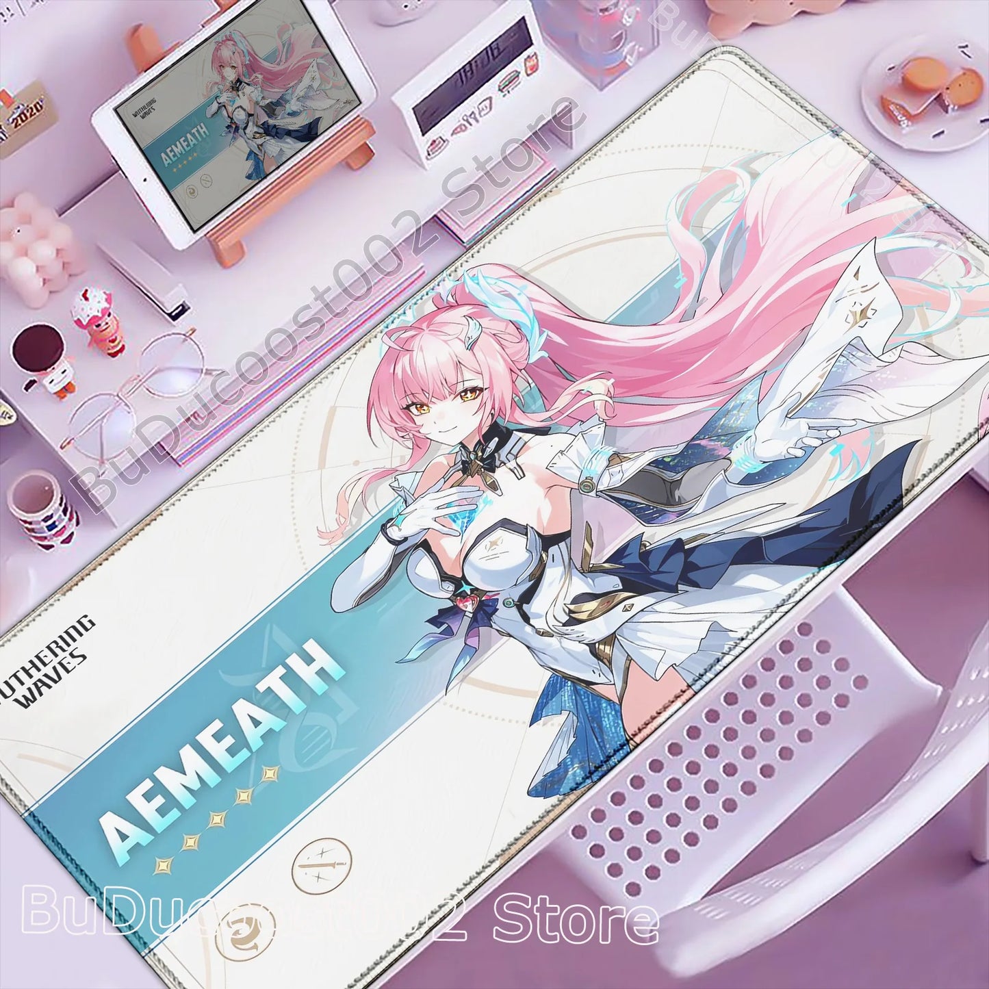 Wuthering Waves Anime Gaming Mouse Pad — Geniş Masa Matı