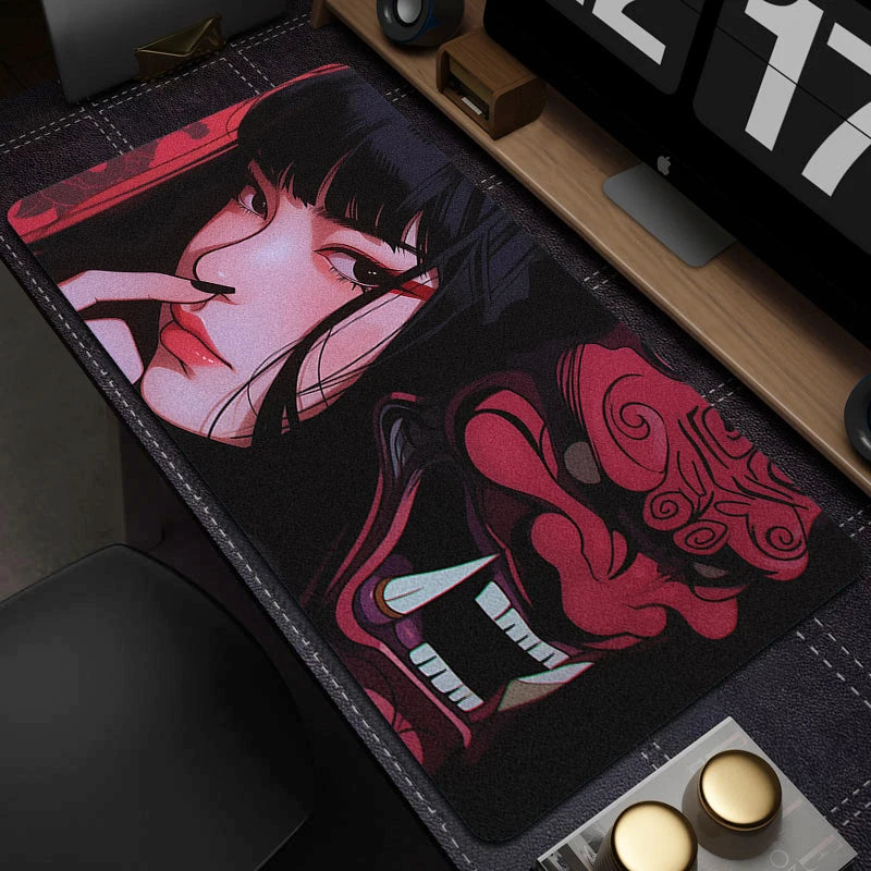 Oni Şeytan Maskesi Anime Geniş Mouse Pad