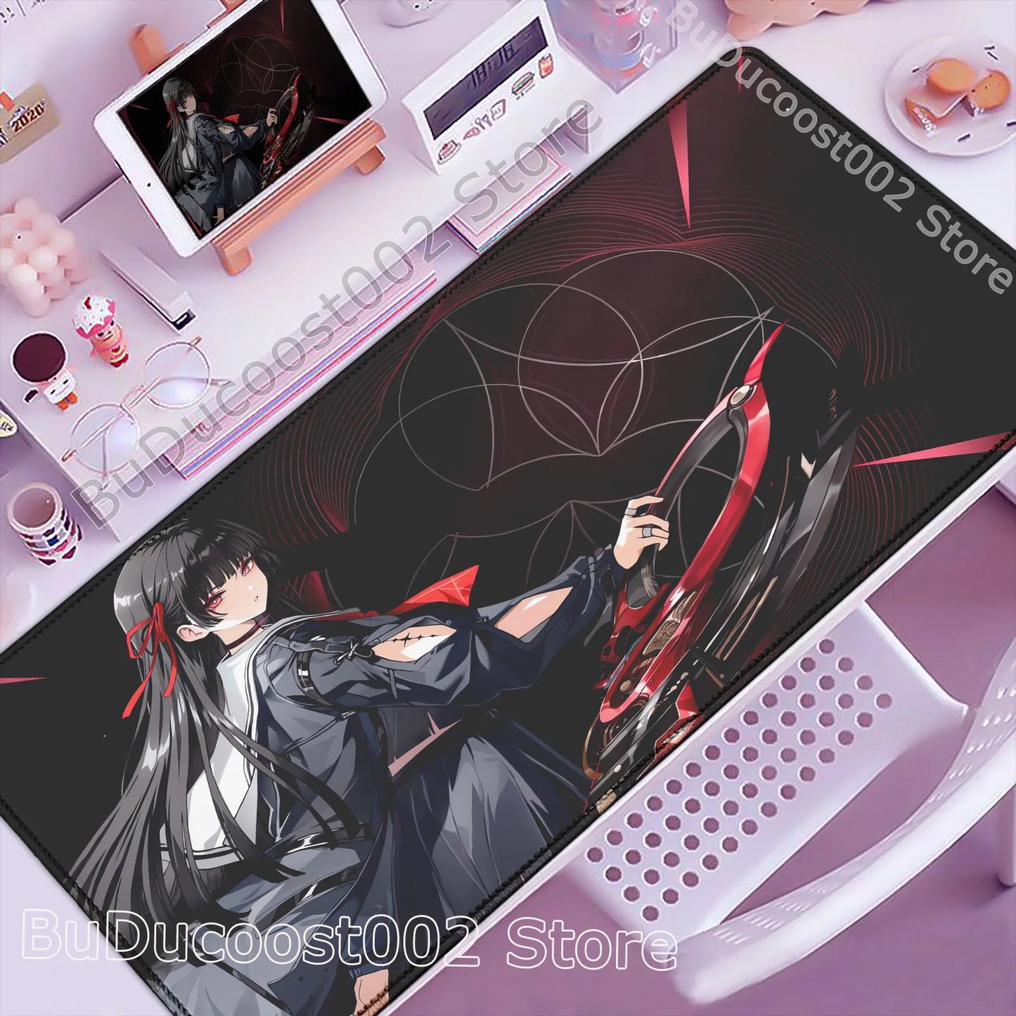 Wuthering Waves Anime Gaming Mouse Pad — Geniş Masa Matı